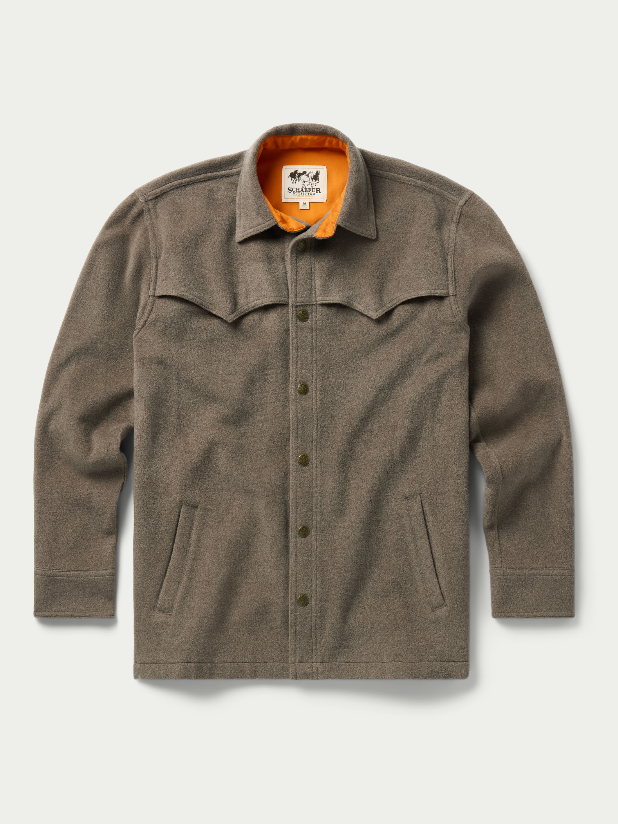 wool dress shirt Wool Overshirt, Taupe / L