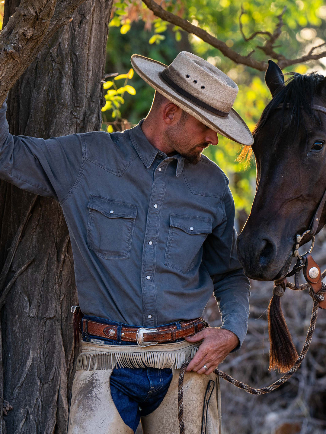 Western Denim Snap Shirt - Schaefer Outfitter