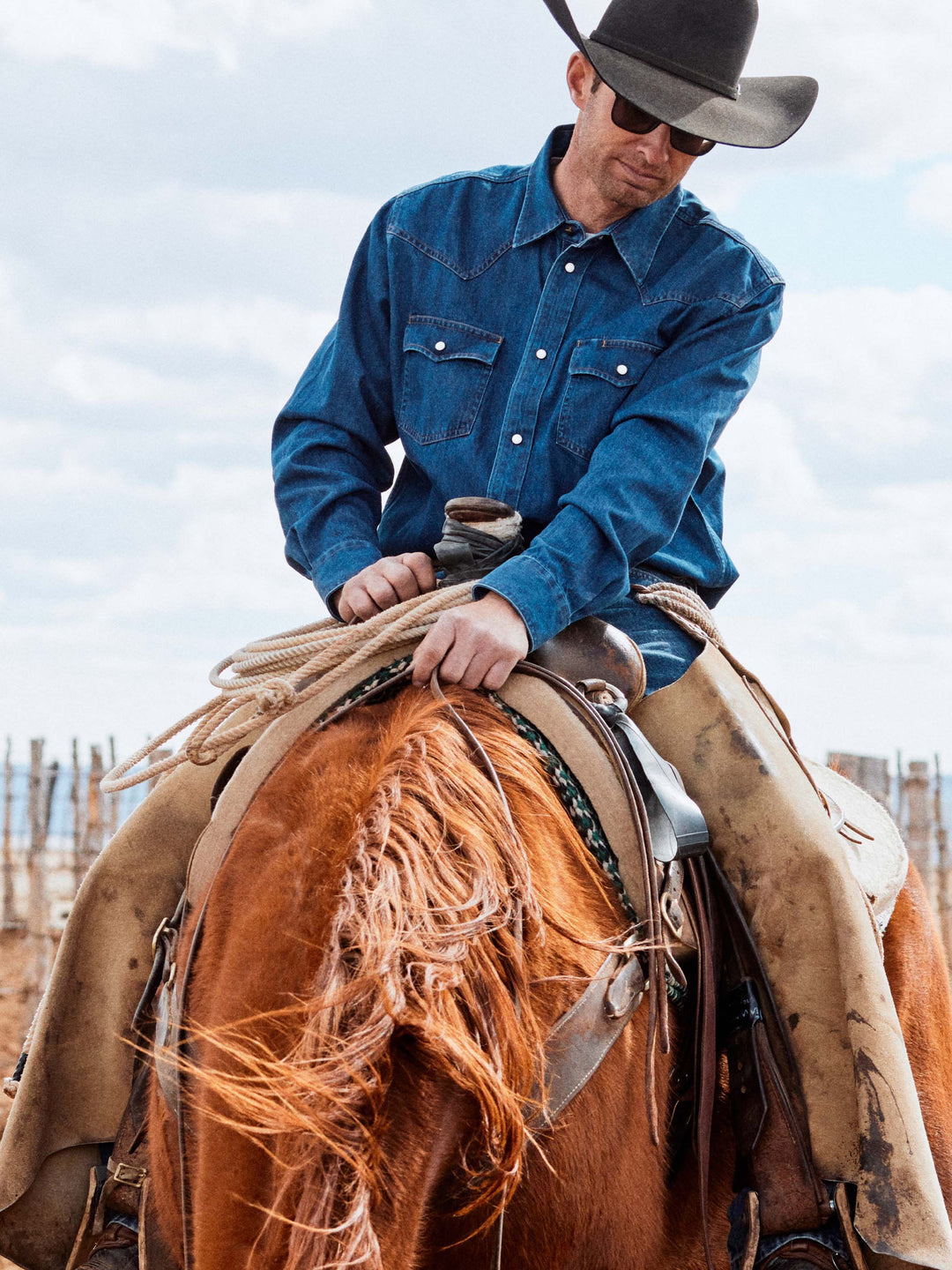 Classic Western Denim Snap Shirt - Schaefer Outfitter