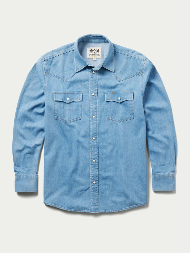 Classic Western Denim Snap Shirt - Schaefer Outfitter