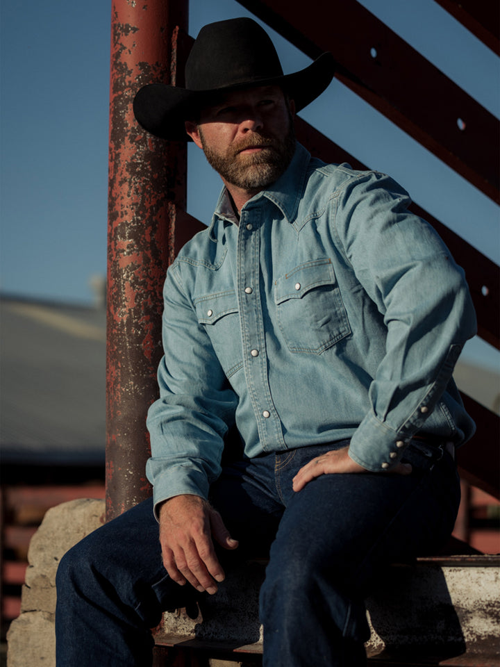 Classic Western Denim Snap Shirt - Schaefer Outfitter