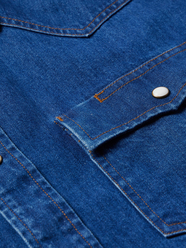 Classic Western Denim Snap Shirt - Schaefer Outfitter