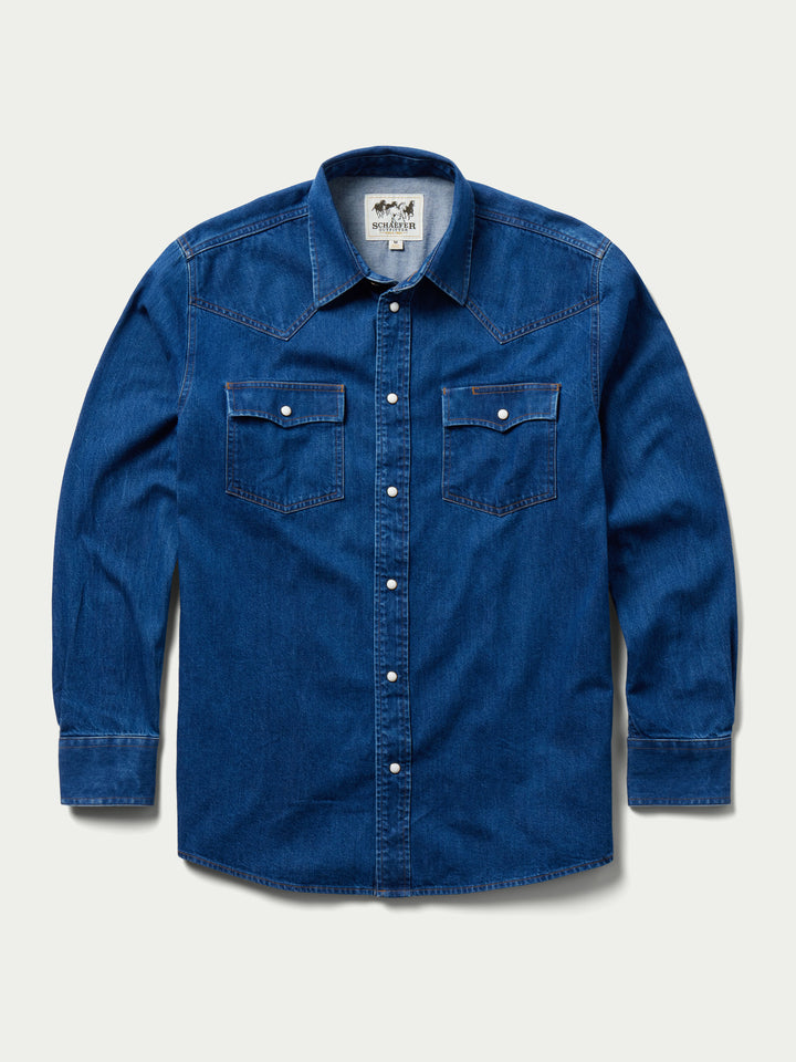 Classic Western Denim Snap Shirt - Schaefer Outfitter