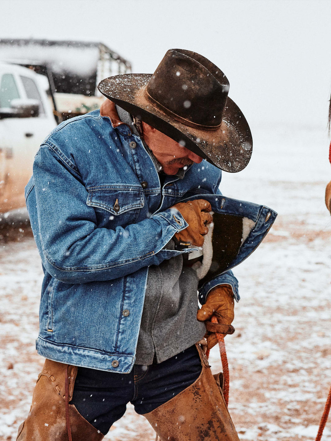 Legend Denim Jacket with Fleece Lining - Schaefer Outfitter