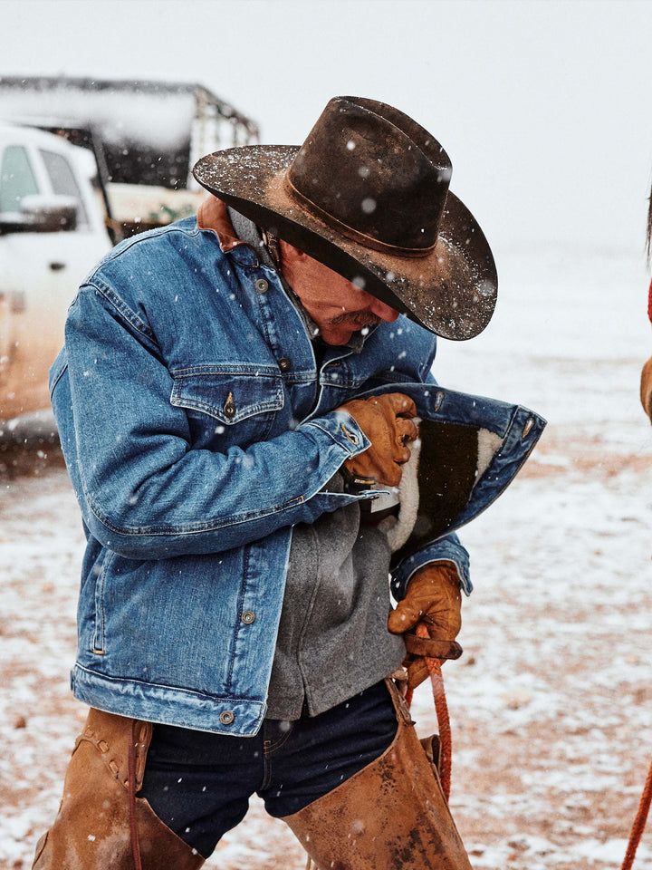 Legend Denim Jacket with Fleece Lining - Schaefer Outfitter