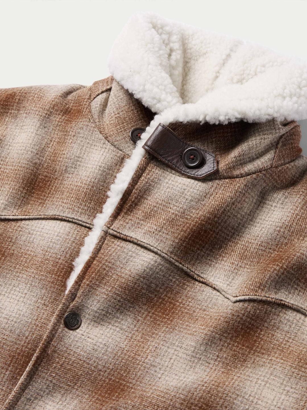Wool Coat With Shearling Collar - Schaefer Outfitter