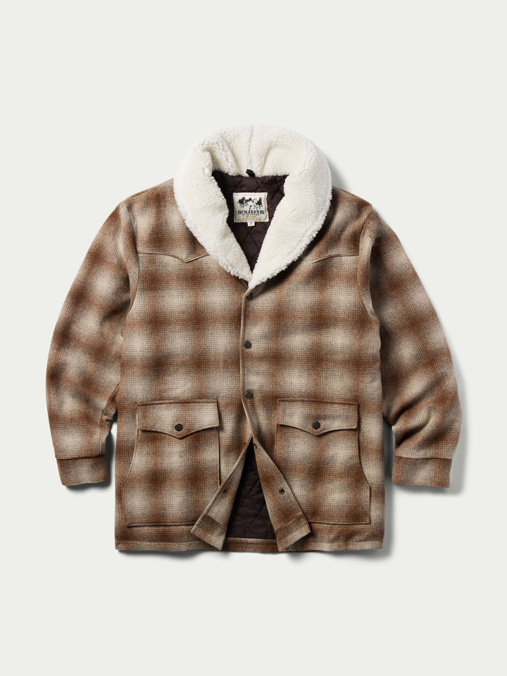 Wool Coat With Shearling Collar - Schaefer Outfitter