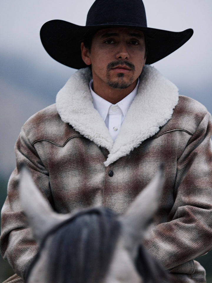 Wool Coat With Shearling Collar - Schaefer Outfitter