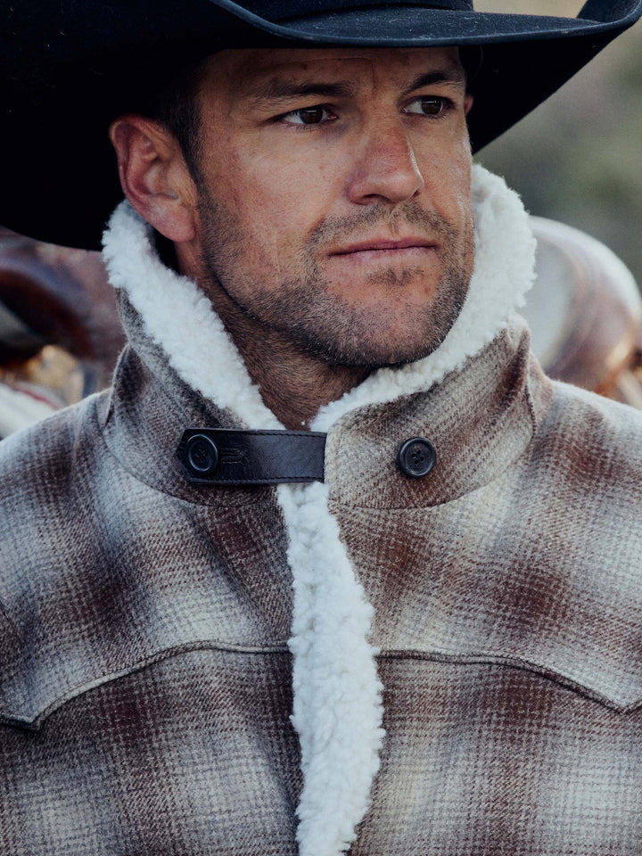 Wool Coat With Shearling Collar - Schaefer Outfitter