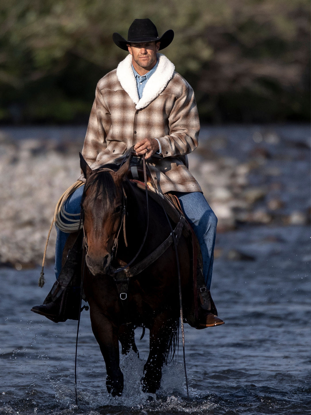 Wool Coat With Shearling Collar - Schaefer Outfitter