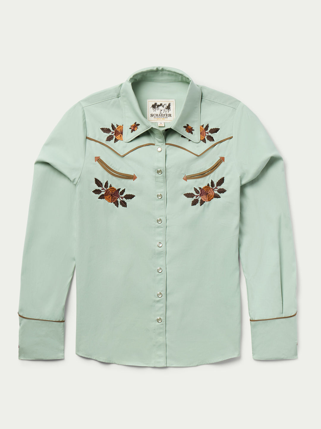 WOMENS EMBROIDERED SNAP SHIRT - Schaefer Outfitter