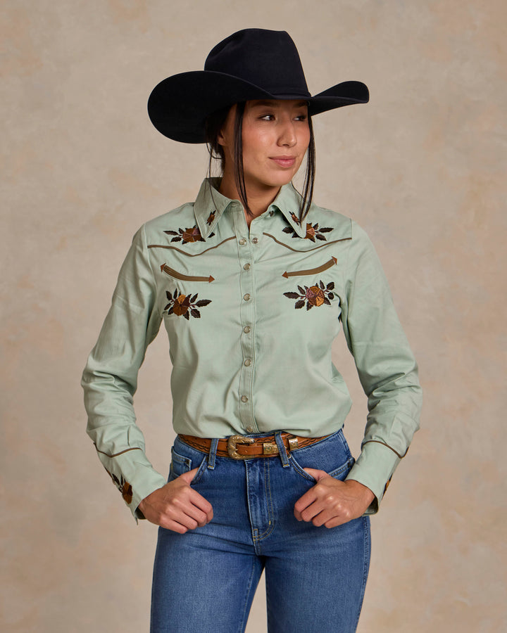 Women's Embroidered Snap Shirt