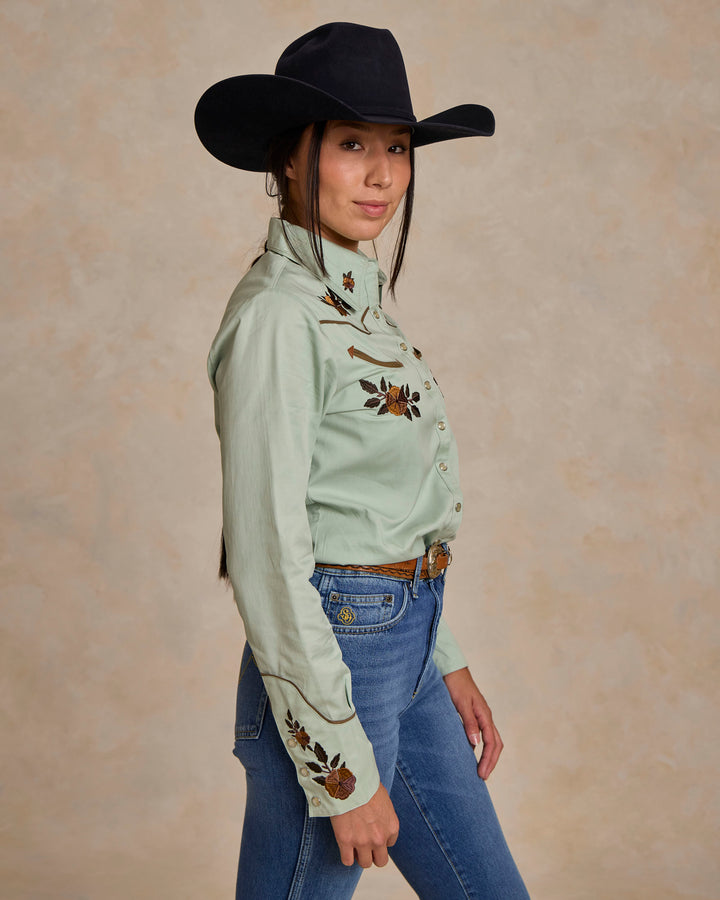 Women's Embroidered Snap Shirt