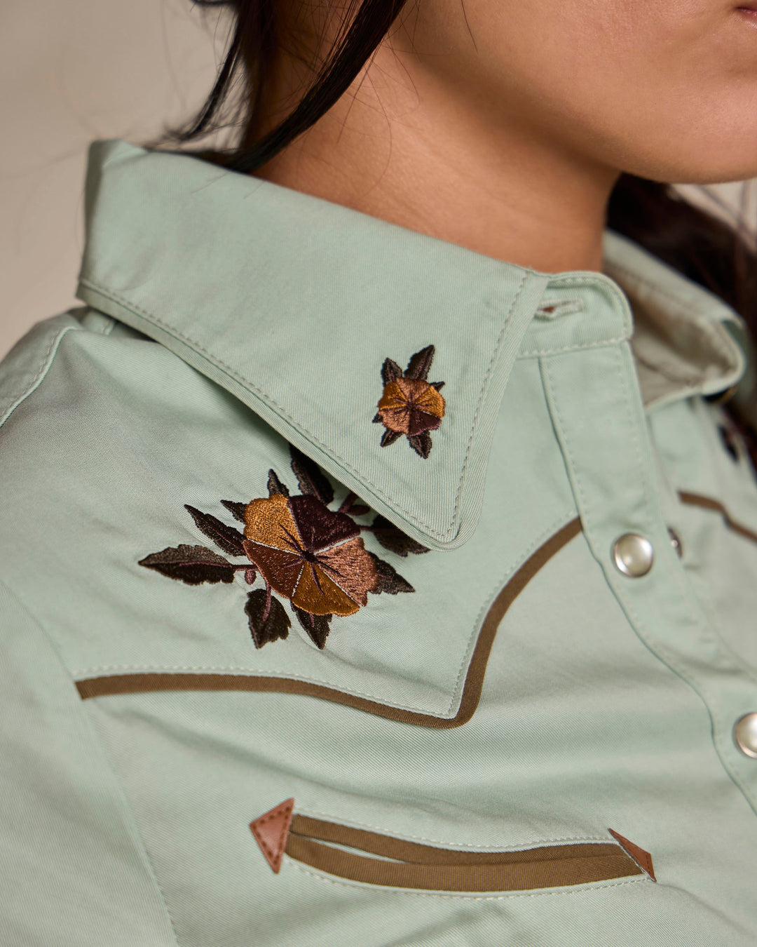 Women's Embroidered Snap Shirt
