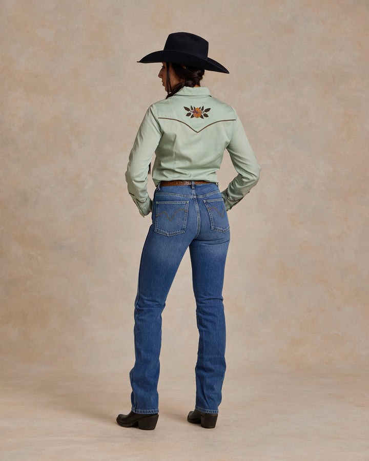 Women's Embroidered Snap Shirt