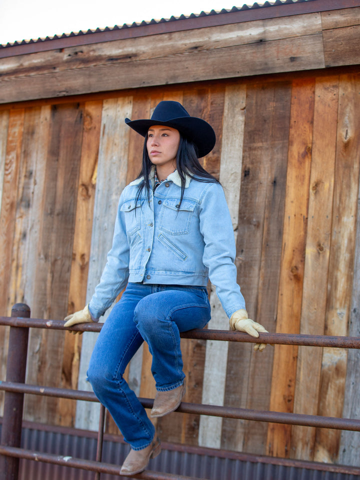 WOMEN'S SHERPA LINED DENIM JACKET - Schaefer Outfitter