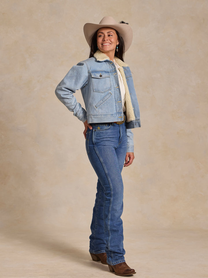 WOMEN'S SHERPA LINED DENIM JACKET - Schaefer Outfitter