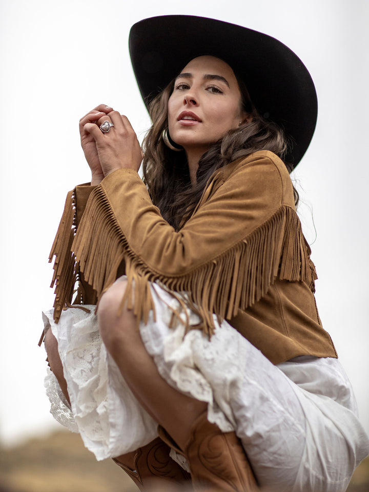 Women's Suede Fringe Jacket - Schaefer Outfitter