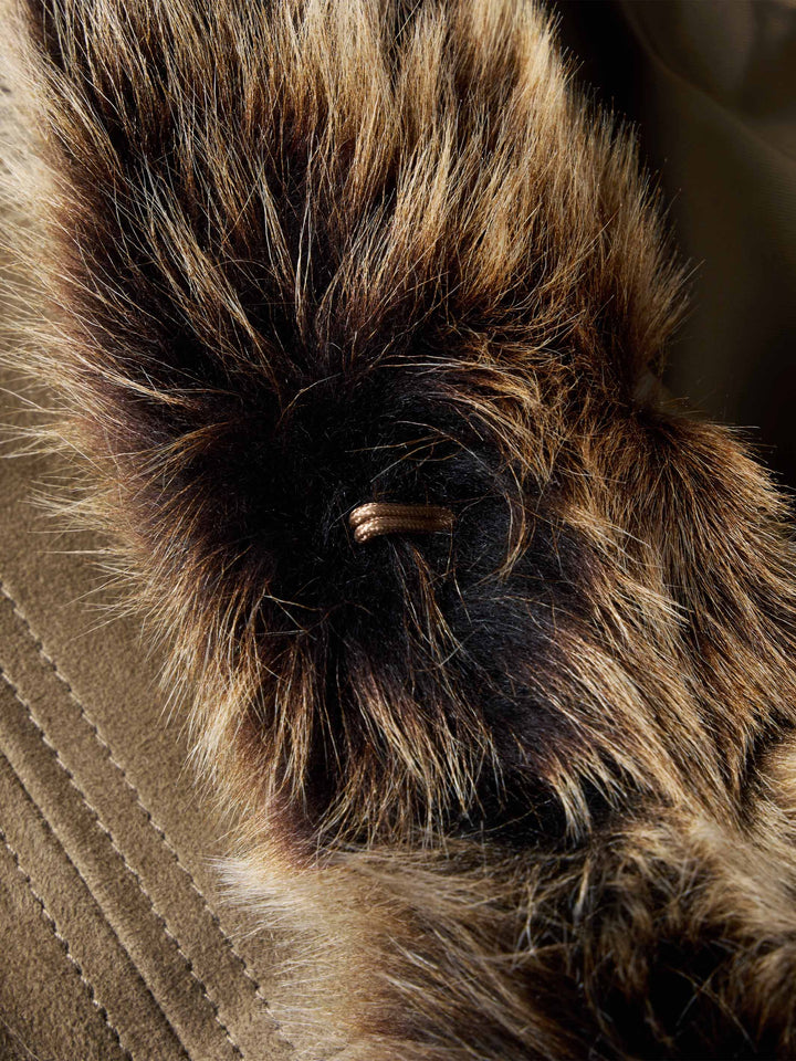 Women's Suede Coat With Toscana Shearling Collar - Schaefer Outfitter