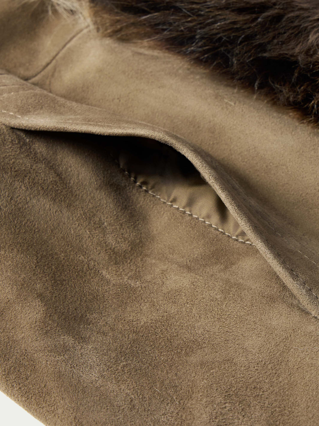Women's Suede Coat With Toscana Shearling Collar - Schaefer Outfitter