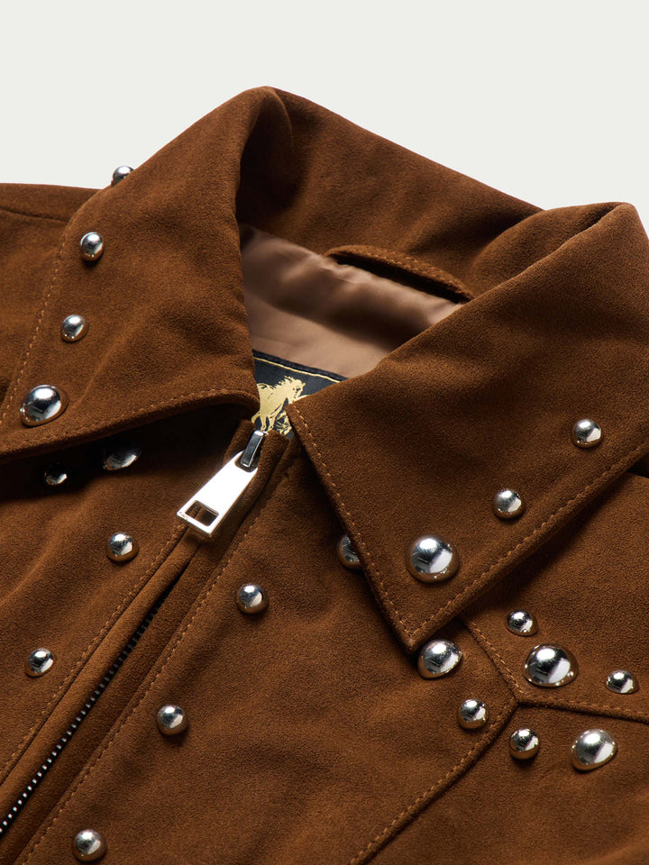 WOMEN'S STUDDED SUEDE JACKET - Schaefer Outfitter