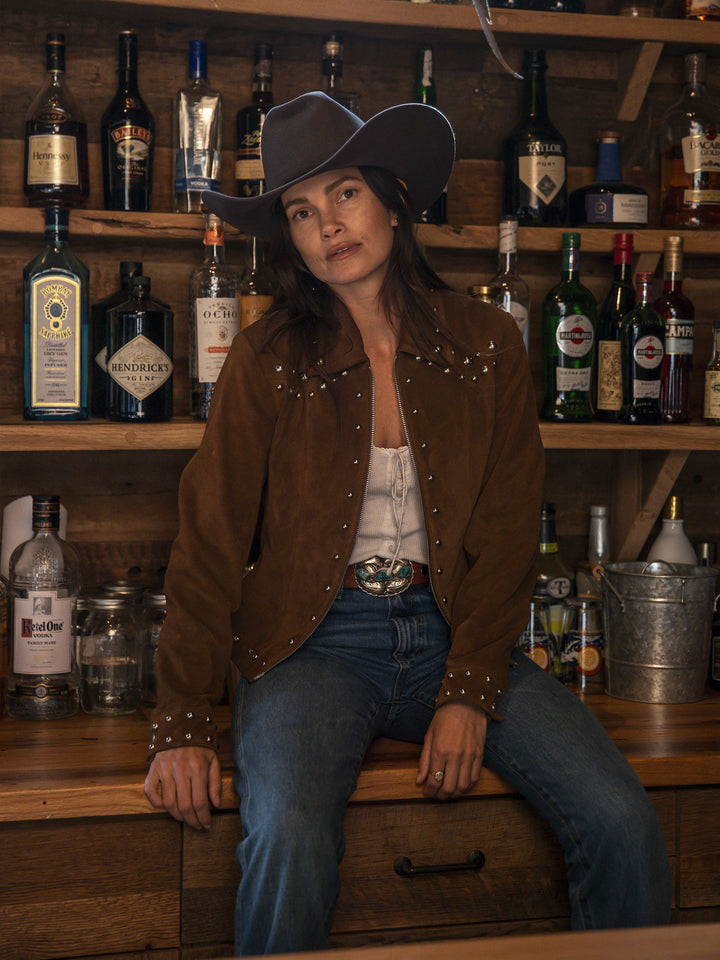 WOMEN'S STUDDED SUEDE JACKET - Schaefer Outfitter