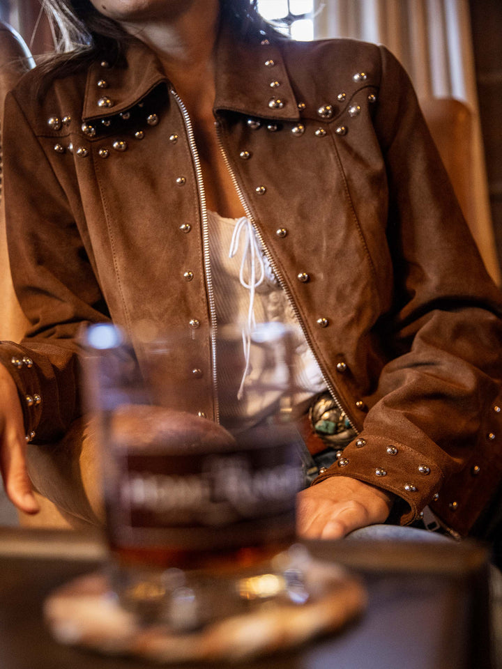 WOMEN'S STUDDED SUEDE JACKET - Schaefer Outfitter