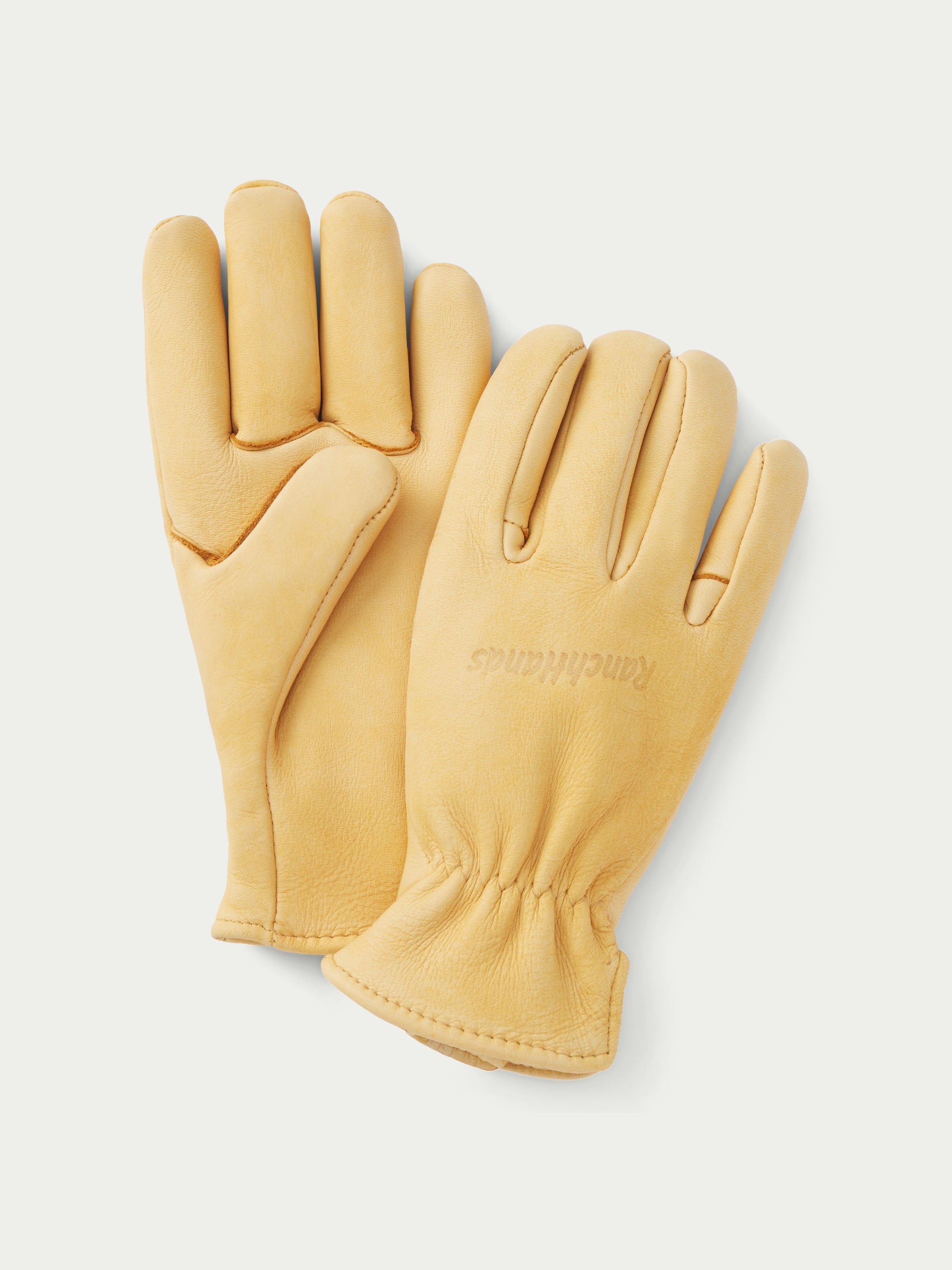 Ranch Hands Lined Elkskin Gloves, XL / Natural