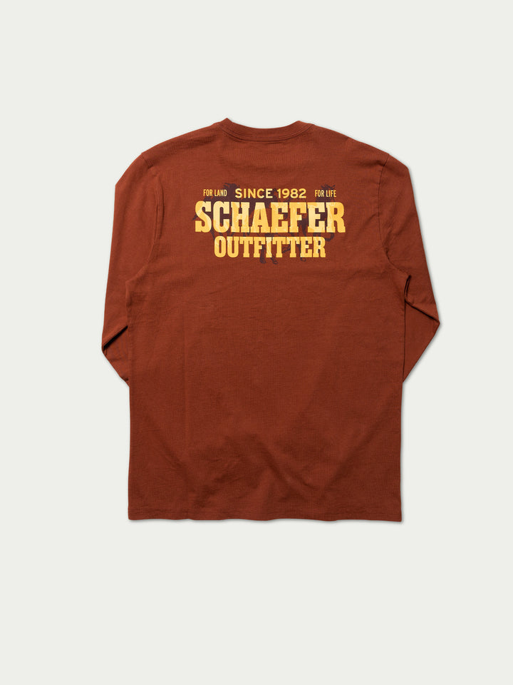 LONG SLEEVE LOGO TEE - Schaefer Outfitter