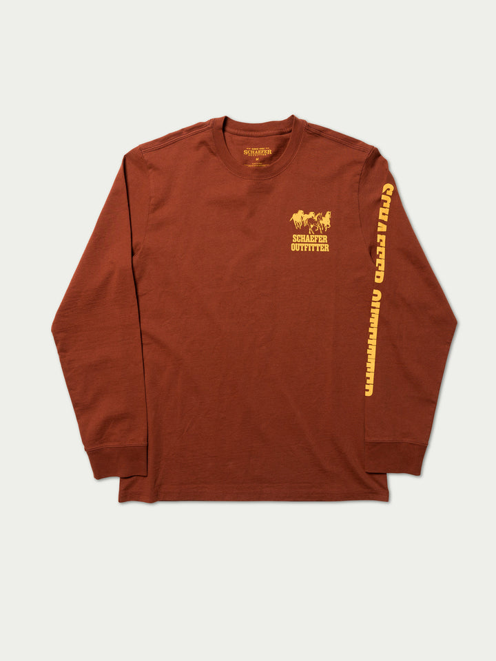 LONG SLEEVE LOGO TEE - Schaefer Outfitter