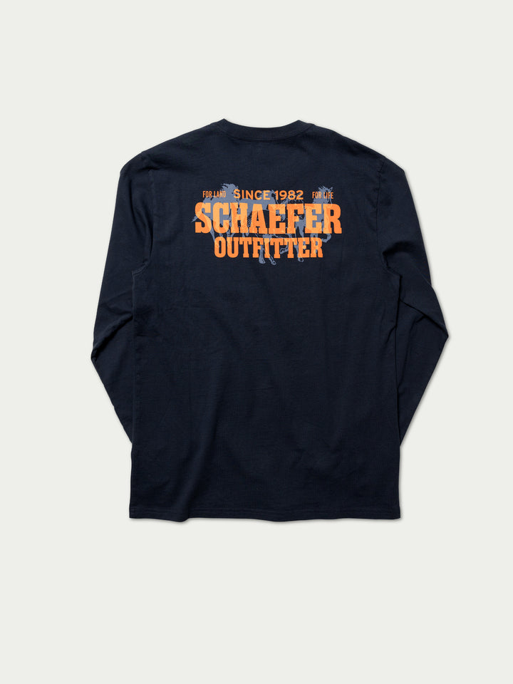 LONG SLEEVE LOGO TEE - Schaefer Outfitter