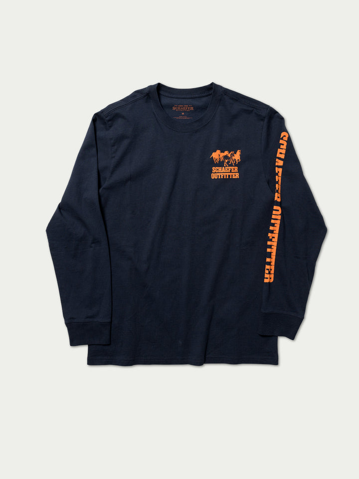 LONG SLEEVE LOGO TEE - Schaefer Outfitter