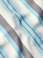 Light blue striped western snap shirt fabric with vertical stripe pattern