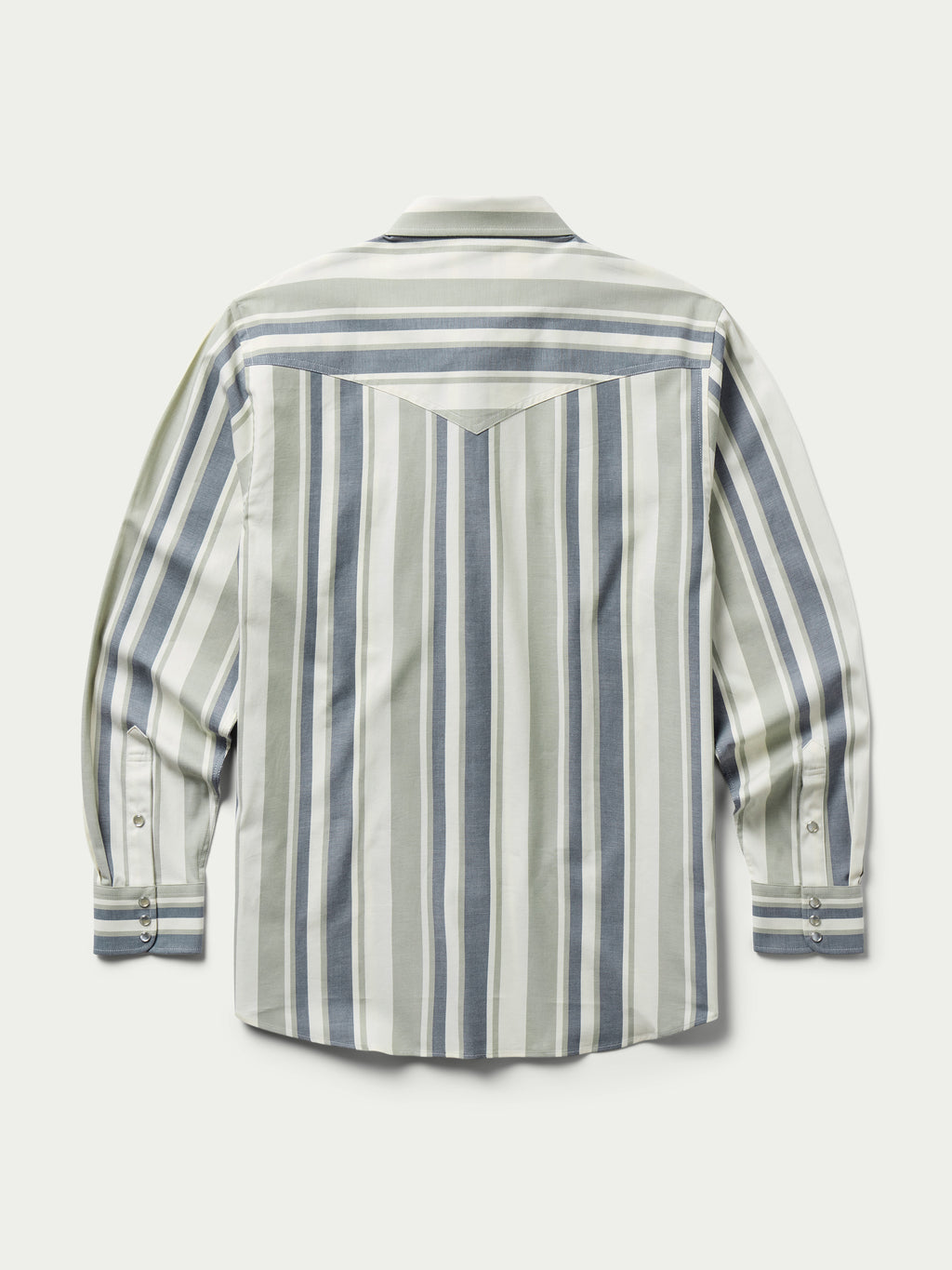 Western stretch snap shirt with vertical stripe back and snap-button closure