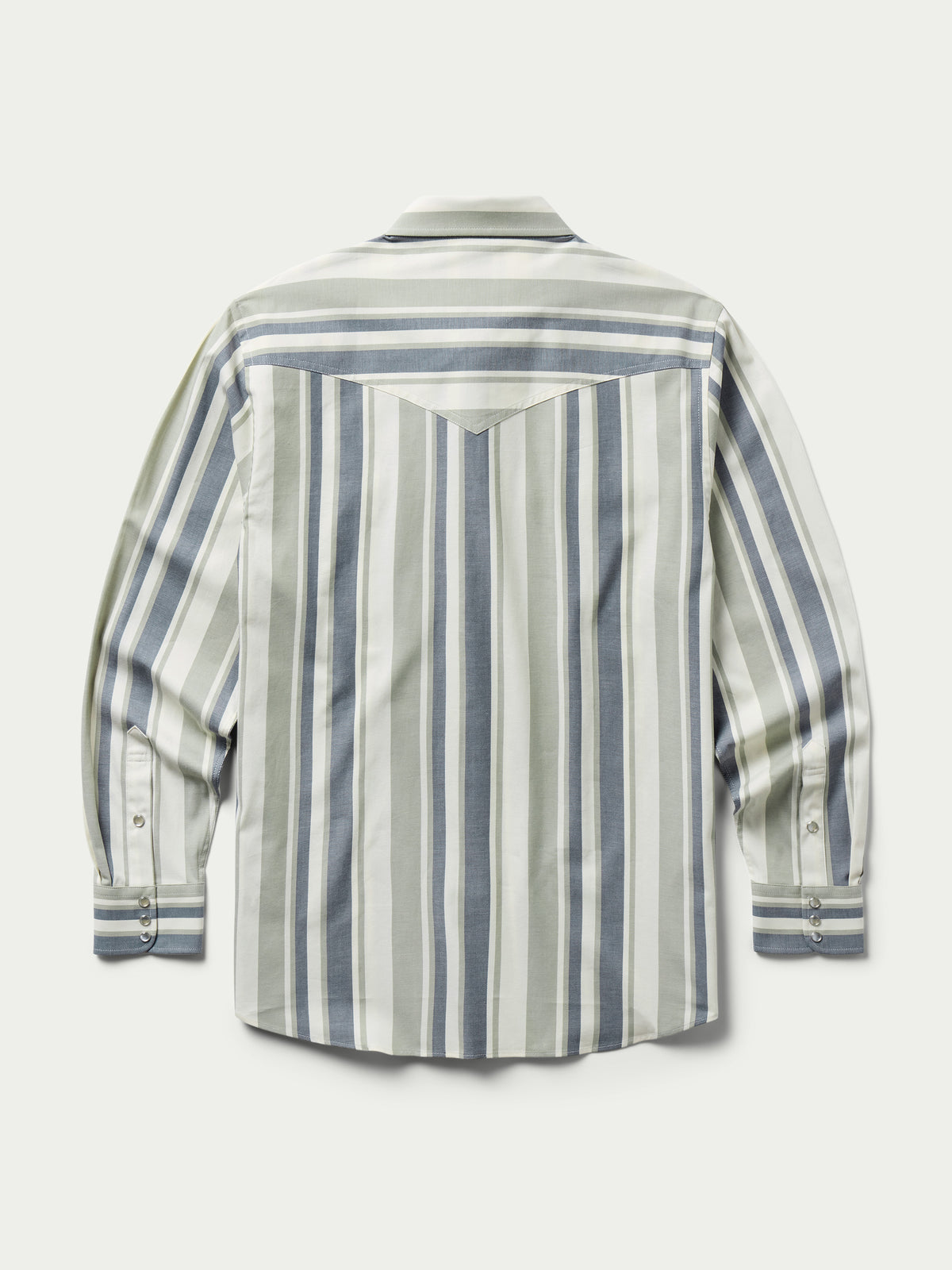 Western stretch snap shirt with vertical stripe back and snap-button closure
