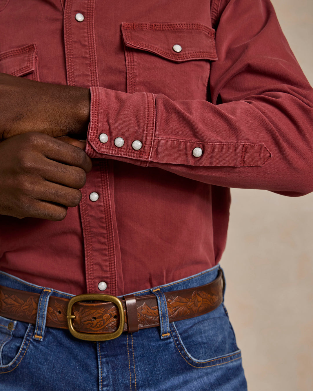 Western Denim Snap Shirt