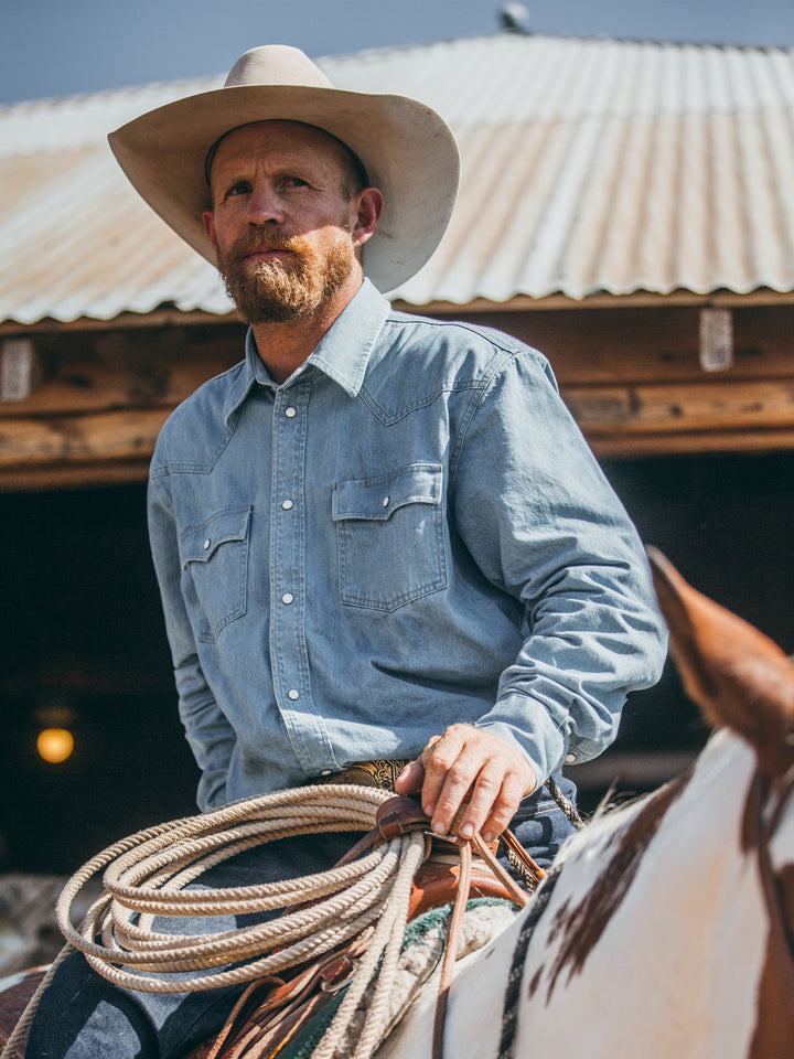 Classic Western Denim Snap Shirt - Schaefer Outfitter
