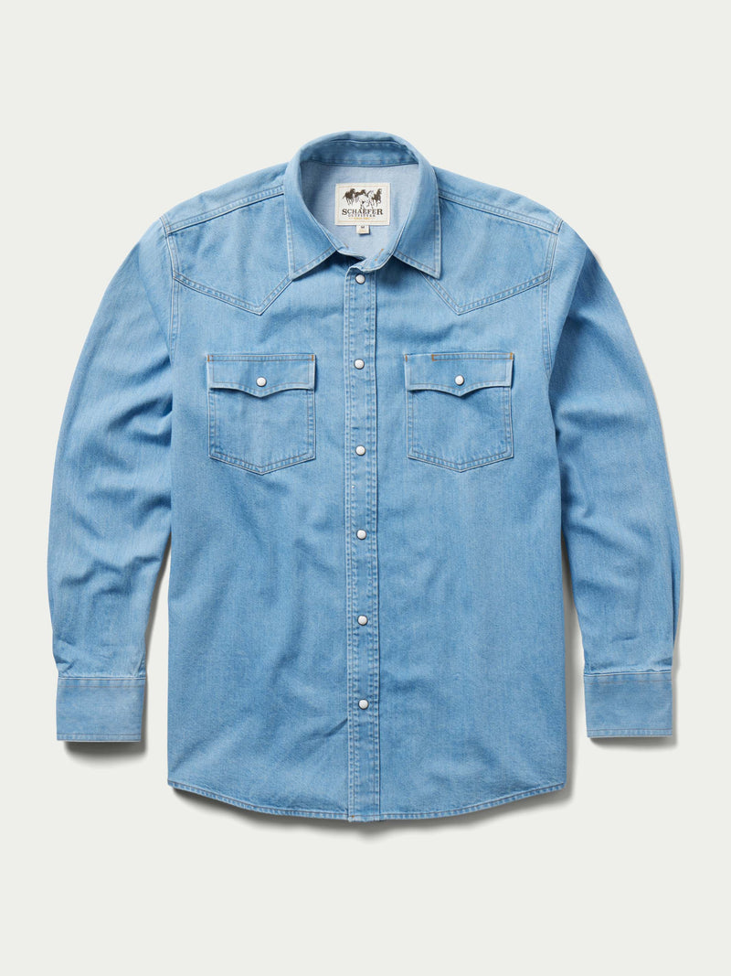 Classic Western Denim Snap Shirt - Schaefer Outfitter