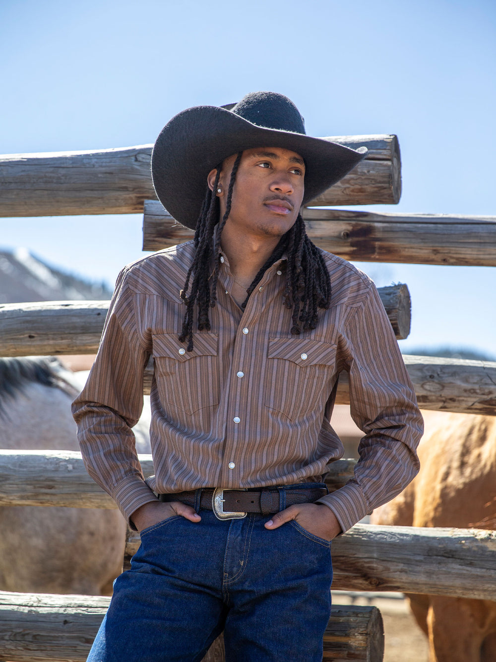 Classic Western Button Down With Snaps - Schaefer Outfitter