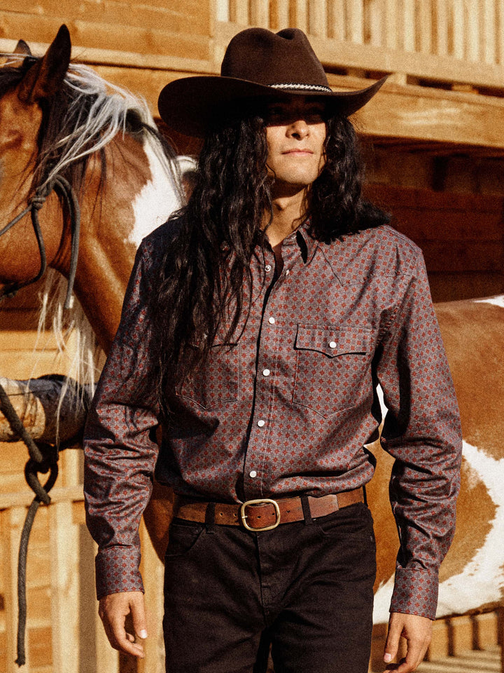 CLASSIC WESTERN BUTTON DOWN WITH SNAPS - Schaefer Outfitter