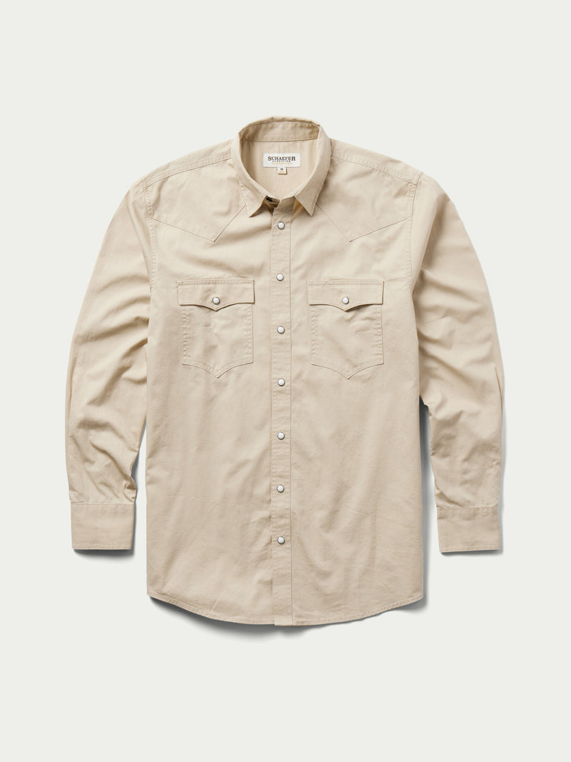 Slub Twill Shirt with Snaps - Schaefer Outfitter