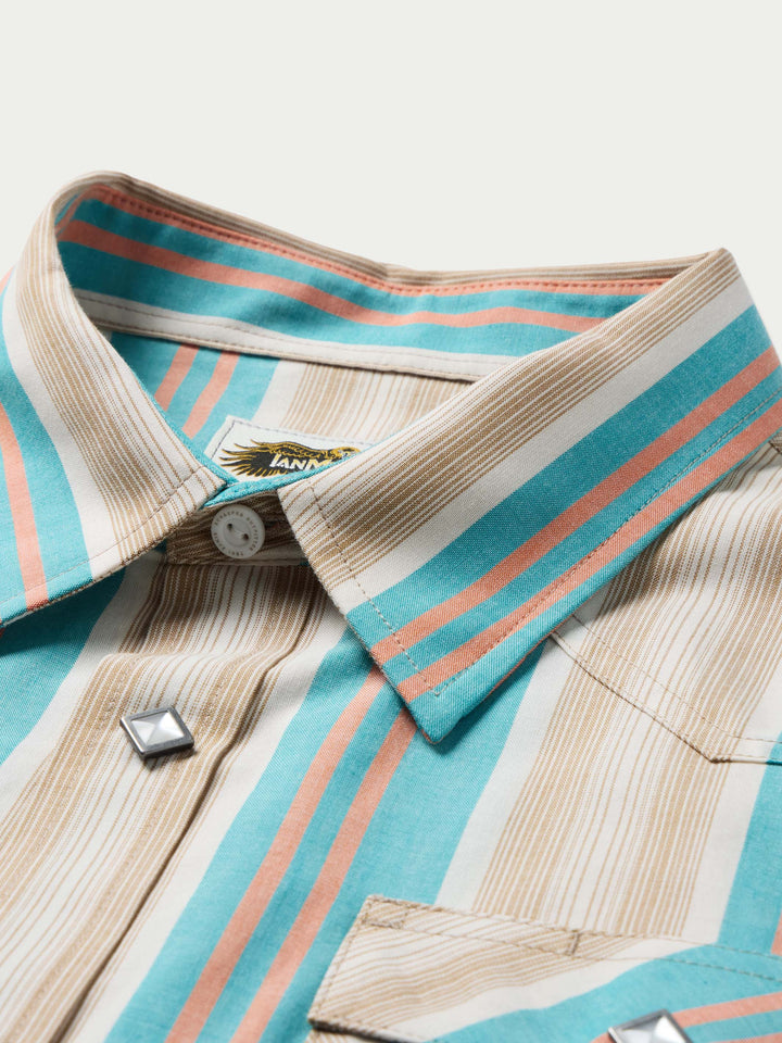 IAN MUNSICK x SCHAEFER OUTFITTER SHORT SLEEVE VINTAGE COTTON PEARL SNAP - Schaefer Outfitter