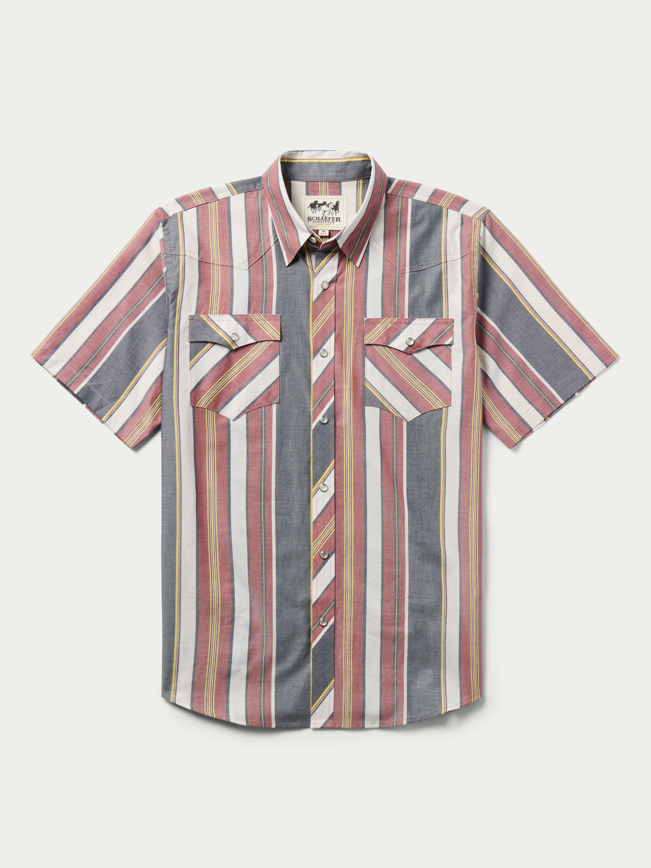 Short Sleeve Vintage Cotton Pearl Snap Schaefer Outfitter