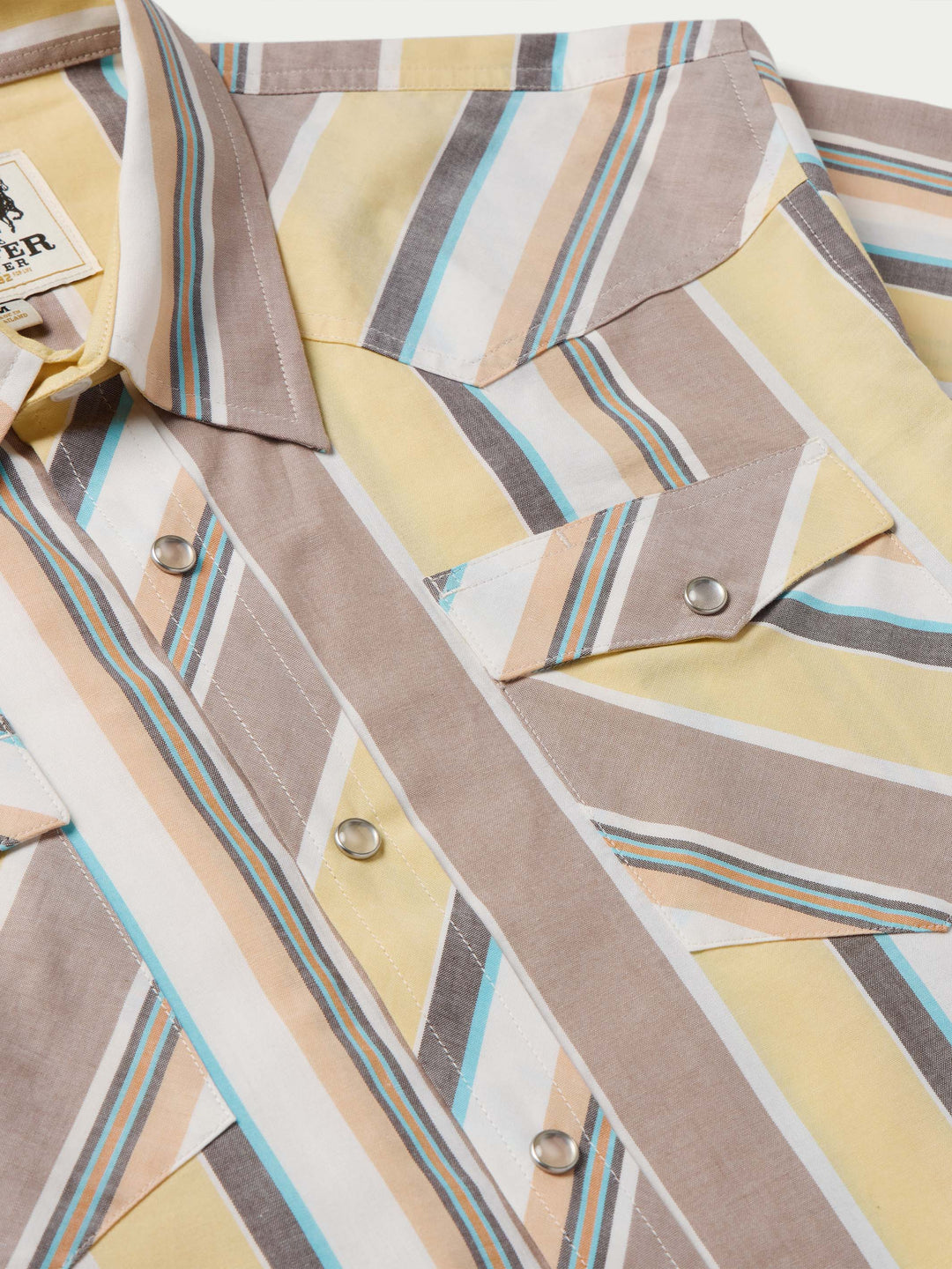 Short Sleeve Vintage Cotton Pearl Snap