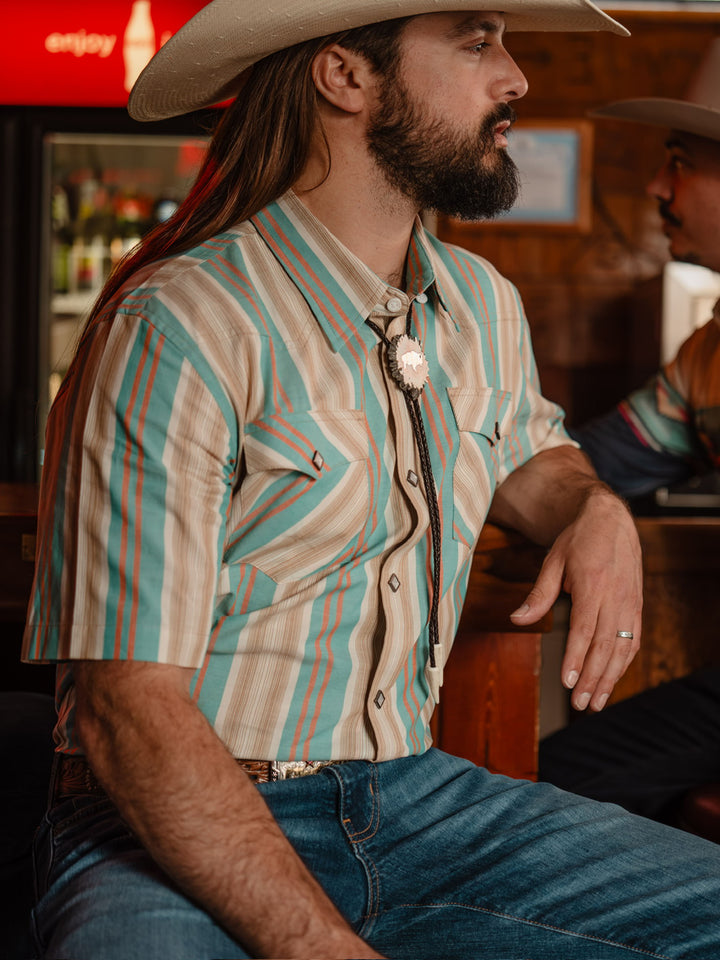 IAN MUNSICK x SCHAEFER OUTFITTER SHORT SLEEVE VINTAGE COTTON PEARL SNAP - Schaefer Outfitter