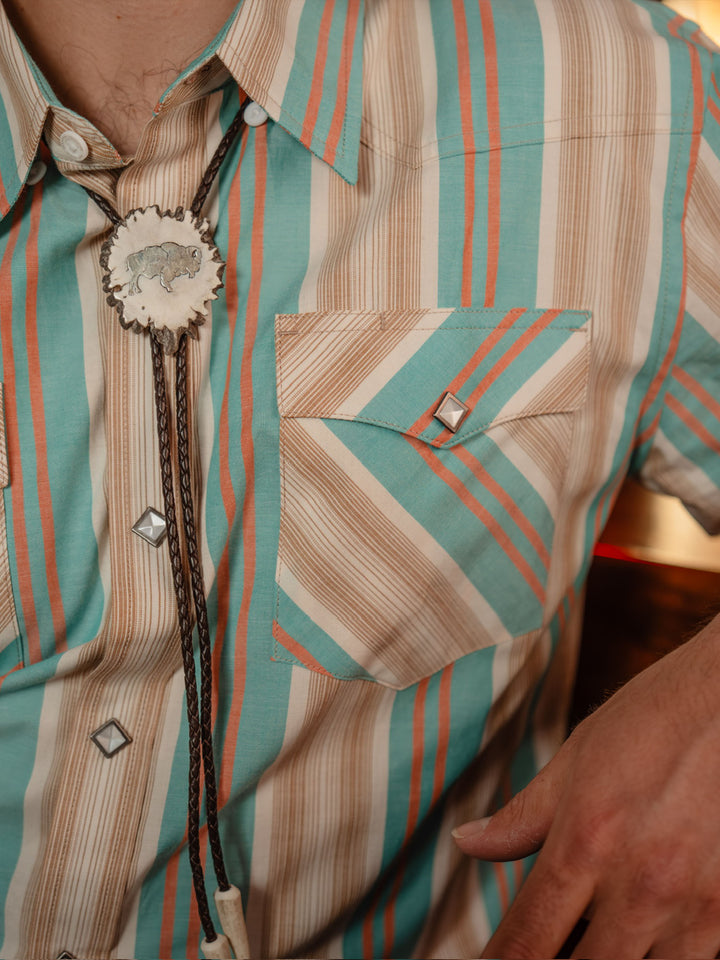 IAN MUNSICK x SCHAEFER OUTFITTER SHORT SLEEVE VINTAGE COTTON PEARL SNAP - Schaefer Outfitter