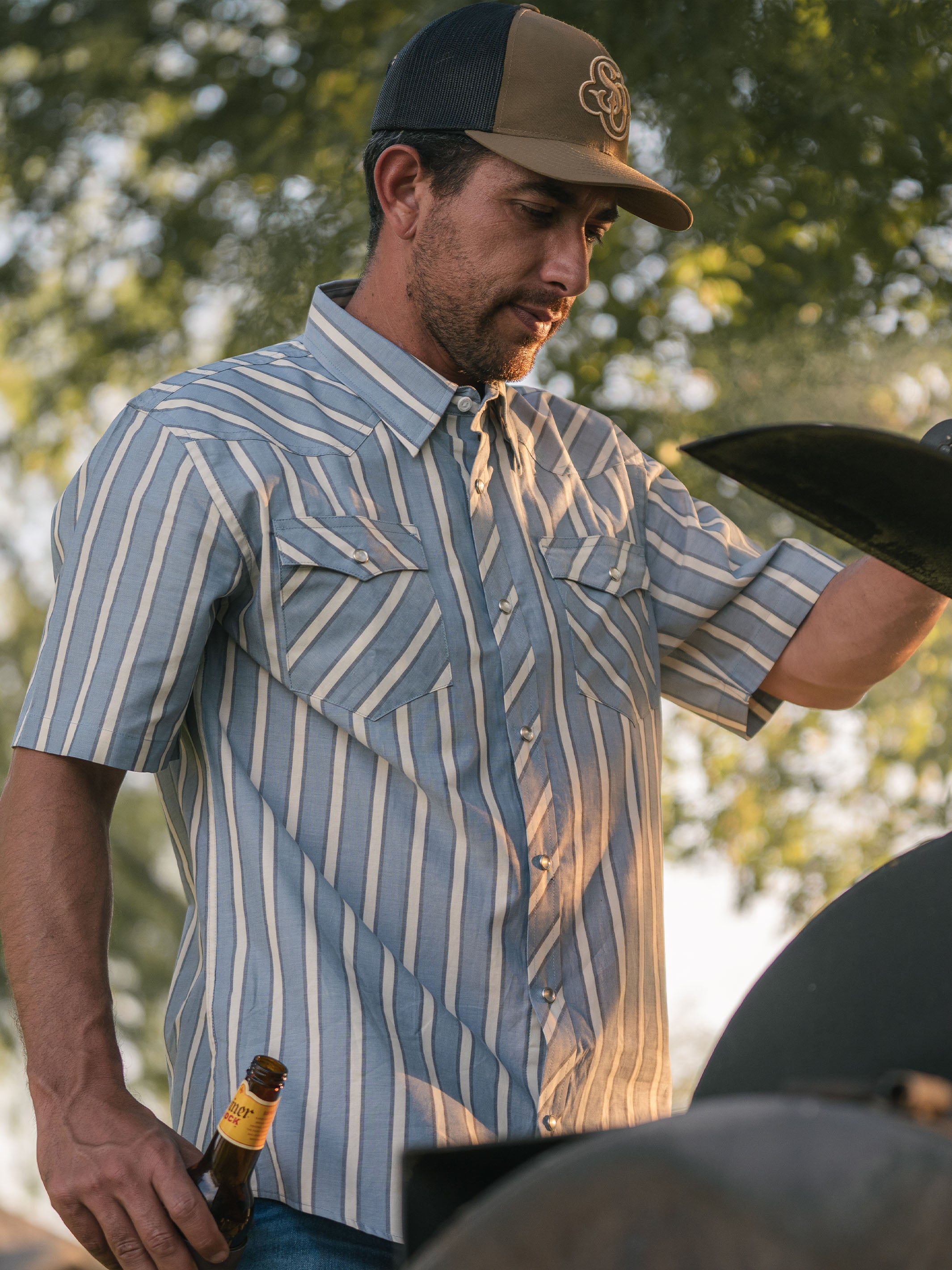 Short Sleeve Vintage Cotton Pearl Snap– Schaefer Outfitter