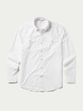 White western snap button guide shirt with two chest flap pockets and button front