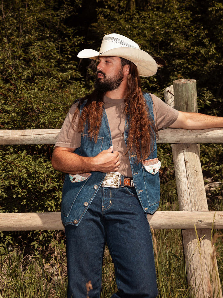 IAN MUNSICK X SCHAEFER OUTFITTER CROW DENIM VEST - Schaefer Outfitter