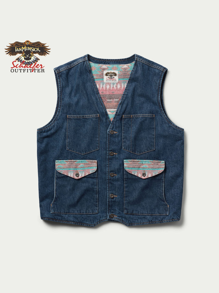 IAN MUNSICK X SCHAEFER OUTFITTER CROW DENIM VEST - Schaefer Outfitter